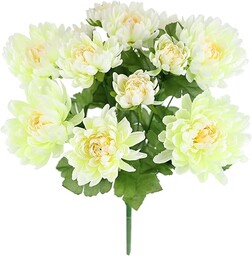 Sztuczne chryzantemy, bukiet 35 cm, sztuczne kwiaty, chryzantema, jesienna dekoracja, jedwabne kwiaty, sztuczne kwiaty, bukiet kwiatów, bukiet kwiatów, wesele, dom, dekoracja stołu, kremowy