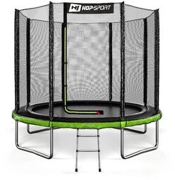 Trampolina ogrodowa 8ft (244cm) - czarno-zielona z siatką zewnętrzną