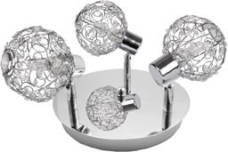 Candellux COLLAR 98-13750 plafon lampa sufitowa chrom metalowy klosz koraliki z akrylu 3X40W G9 44cm