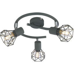 Candellux VERVE 98-60990 plafon lampa sufitowa spirala matowy szary 3X40W E14 43cm