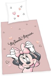 Herding Zestaw pościeli, różowy/biały, 135 x 200 cm