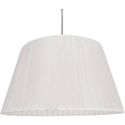 Candellux TIZIANO 31-27146 lampa wisząca abażur stożkowy z tkaniny białej 1X60W E27 37 cm