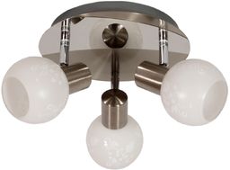 Candellux AVILA 98-10070 plafon lampa sufitowa satyna nikiel szklany klosz 3X40W E14 36cm