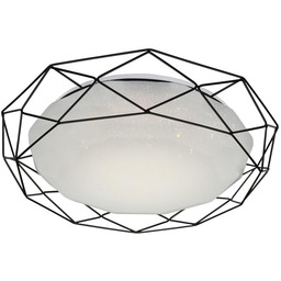 Candellux SVEN 98-66244 plafon lampa sufitowa klosz akrylowy 24W LED 3000K czarny 43cm