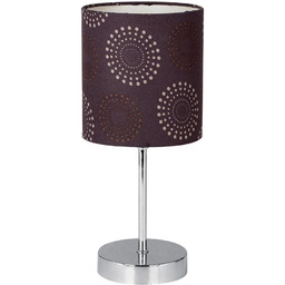 Candellux EMILY 41-26736 lampa stołowa walcowy abażur brązowy 1X40W E14 13cm