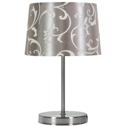 Candellux AROSA 41-55880 lampa stołowa abażur szary 1X40W E14 21cm