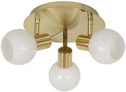 Candellux AVILA 98-07131 plafon lampa sufitowa mosiądz szklany klosz 3X40W E14 36cm