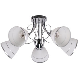 Candellux ELOTTE 35-77936 plafon lampa sufitowa biały szklany klosz 5X40W E27 58 cm