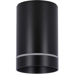 Candellux TUBA 2282787 oprawa stropowa natynkowa czarna z paskiem 1X15W GU10 7,9 cm
