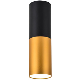 Candellux TUBA 2282688 oprawa stropowa natynkowa czarno złota 1X15W GU10 20 cm