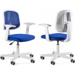 Fotel Dziecięcy do Biurka Obrotowy Niebieski Ergonomiczny i Komfortowy