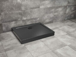 Radaway Doros D Compact Stone czarny brodzik z obudową i strukturą 120x90cm akrylowy SDRD1290-05-54S