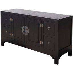 Komoda Modern 137x45x76cm black, 137 x 45 x 76 cm
