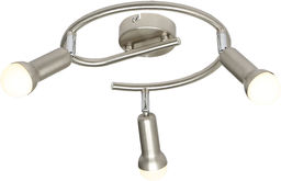 Candellux ARC 98-63304 plafon lampa sufitowa spirala satyna nikiel mikrofon 3X40W E14 42cm