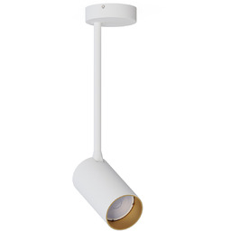 Lampa punktowa natynkowa MONO LONG S wys. 25cm GU10 biały/złoty 7670