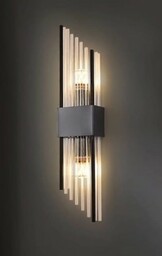 Slash - Duży Kinkiet Kryształowy 55cm, 2x E14, Czarny