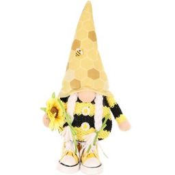 SASKA GARDEN Skrzat wielkanocny Gnom Pszczółka w trampkach 25 cm