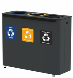 Alda Poland Sp. Z O.o. - Producent Koszy Na Odpady Stacja do segregacji EKO STAR STATION trzykomorowa ( 3x60l )