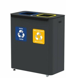 Alda Poland Sp. Z O.o. - Producent Koszy Na Odpady Stacja do segregacji EKO STAR STATION dwukomorowa ( 2x60l )