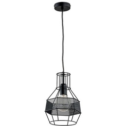 Lampa zwis klatka BLISTER czarna 20cm