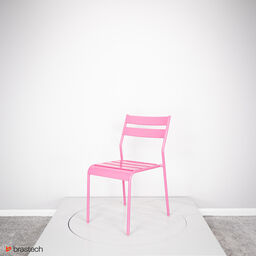 Krzesło biurowe metalowe różowe