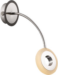 Candellux ARM 21-62628 kinkiet lampa ścienna czarny chrom akrylowy klosz 1X5W LED 10cm