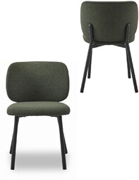 Krzesło do jadalni Swan (47521002), zielone, boucle