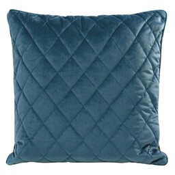 Eurofirany Poduszka dekoracyjna 50x50 Velvet 28 A granatowa welurowa geometryczna