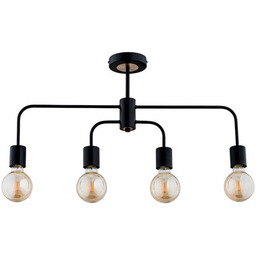Lampa nad stylu retro LINIO BLACK świecznik IV 74cm