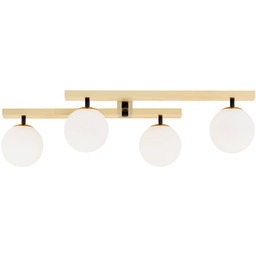 Oprawa sufitowa poczwórna FREEMONT 1742 złota listwa - Argon