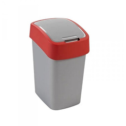 Keter Poland Sp. Z O.o Kosz na śmieci Flip Bin 25L srebrny/czerwony