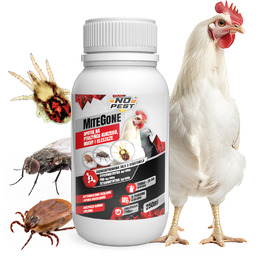 Środek na ptaszyńca kurzego, piórojady, obrzeżki, muchy w kurniku, gołębniku Mite Gone No Pest 250ml