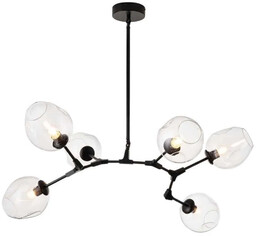 Lampa designerska wisząca MODERN ORCHID-6 ST-1232-6 black transparent - Step Into Design