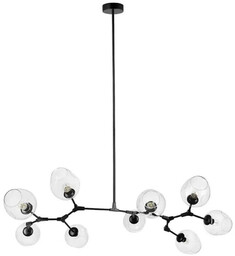 Lampa wisząca nowoczesna MODERN ORCHID-9 ST-1232-9 black transparent - Step Into Design