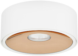 PLAFON NEO BIANCO SLIM LED / Ufo Gold biało-złoty, jednopunktowy, piękny