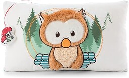 NICI Poduszka do przytulania dla niemowląt, sowa Owlino  puszysta poduszka do przytulania "The Owlsons" dla dziewcząt, chłopców i niemowląt  prostokątna poduszka z pluszakiem, 43 x 25 cm