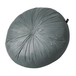 Spod Igły I Nitki Poduszka dekoracyjna 40 cm Soft popielata welurowa okrągła I24