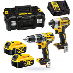 DeWALT DCK266P2T Zestaw 18V 2x5Ah Wiertarka DCD796 Zakrętarka DCF887 Ład