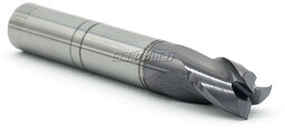 FENES Frez trzpieniowy do metalu 10 mm 3-ostrzowy krótki walcowo-czołowy chwyt walcowy DIN6527-K VHM TiAIN 0641-512-910-155