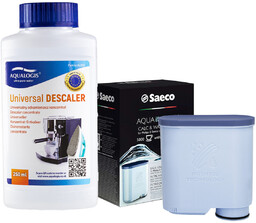 Zestaw Philips - Filtr Philips Aquaclean CA6903, Uniwersalny Odkamieniacz 250ml