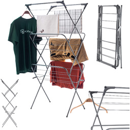 Suszarka na pranie pionowa Pawia 138 x 60 cm, czarna