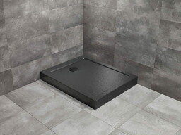 Radaway Doros F Compact brodzik ze strukturą i obudową Stone czarny 120x90cm akrylowy SDRFP1290-05-54S