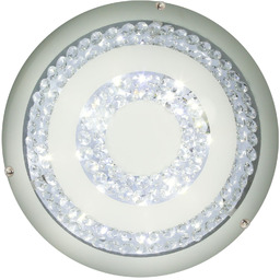 Candellux MONZA 14-75246 plafon lampa sufitowa klosz ze szkła giętego kryształki 1X16W LED 4000K 40 cm WM