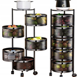 Mobilny Regał Kuchenny Stolik Na Kółkach Wózek 5 Poziomowy Blokada Kółek