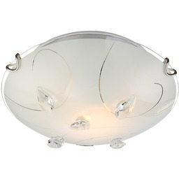Globo plafon lampa sufitowa Alivia 40414-1 szklana z kryształkami 25cm WM