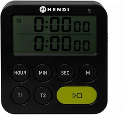 Hendi Timer dwuzakresowy 82x20x(h)86mm, czarny I Hendi