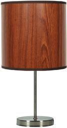 Candellux TIMBER 41-56750 lampa stołowa abażur z tworzywa o fakturze drewna 1X60W E27 20 cm
