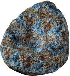 Worek do siedzenia, abstrakcyjny niebiesko-pomarańczowy wzór, Ø50 x 85 cm, Intenso Premium