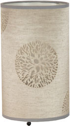 Candellux PERLA 41-19946 lampa stołowa beżowa abażur 15X15X25 1X40W E14 25cm