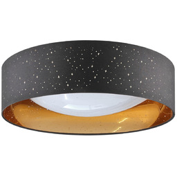 Plafon LED Tuluza 323149 Polux 24W 4K abażur czarny złoty